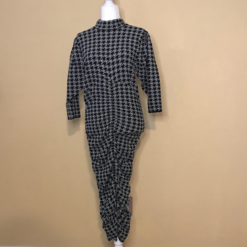 NWT Zara Houndstooth Dress Size L